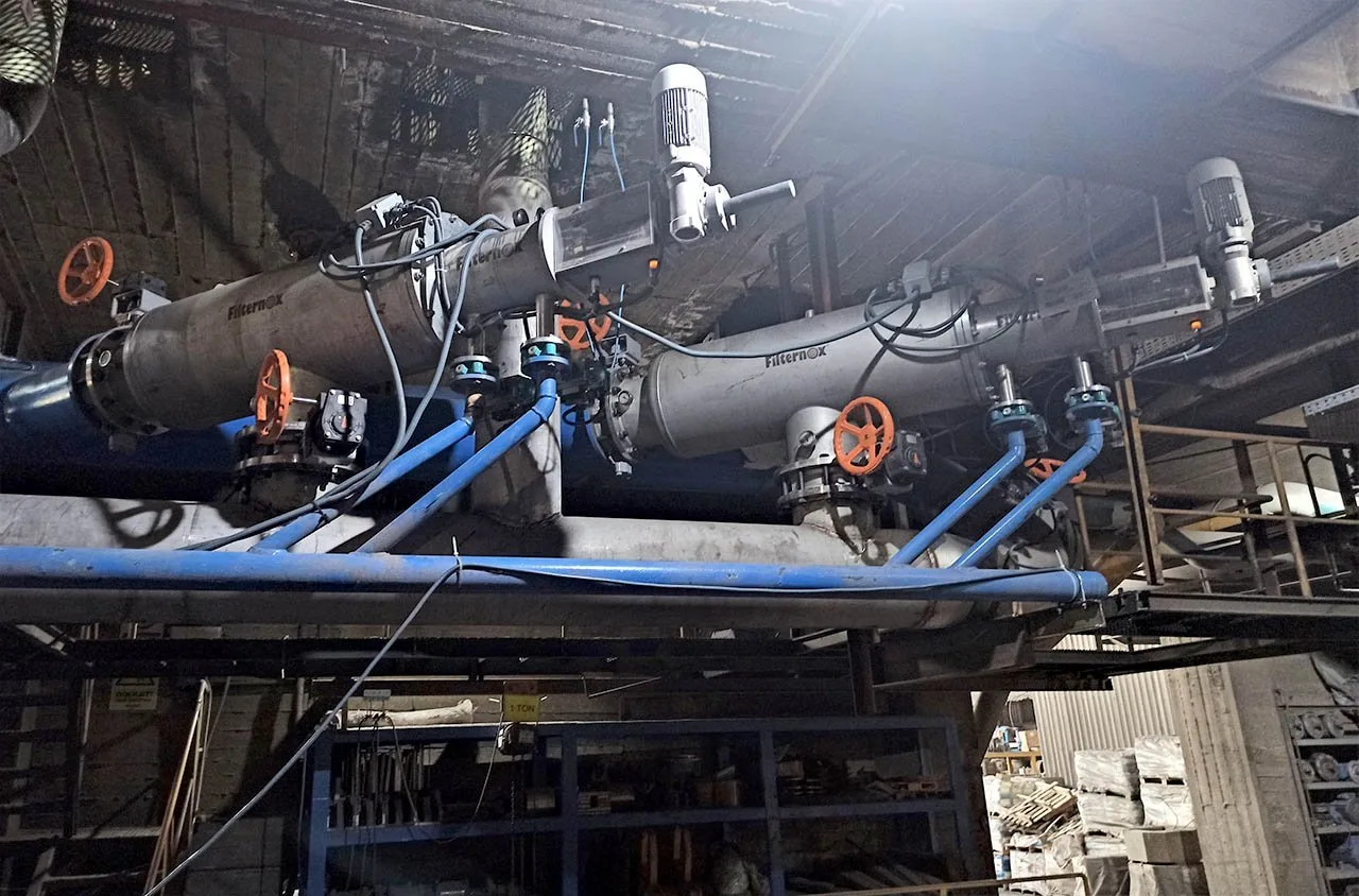 Nozul koruması için soğutma suyu filtrasyonu