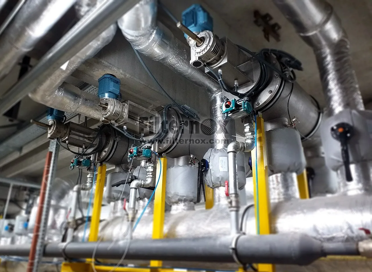 Ekstrüzyon prosesi öncesi soğutma suyu filtrasyonu